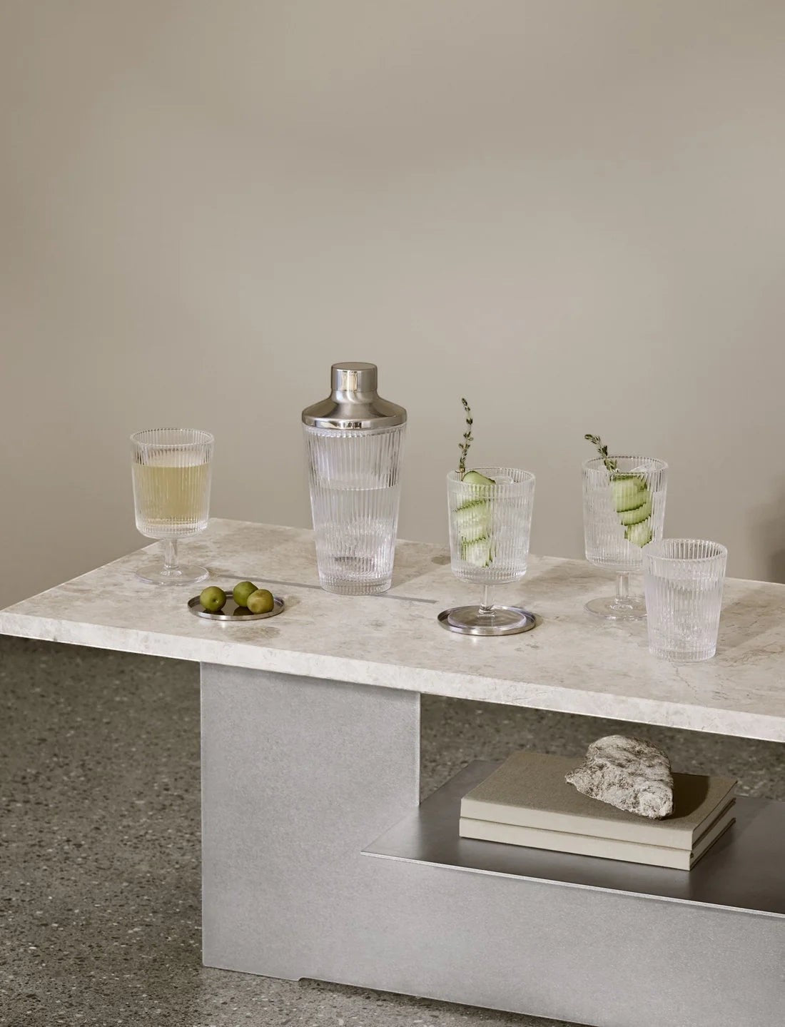 סט תחתיות נירוסטה לכוס של Arne Jacobsen