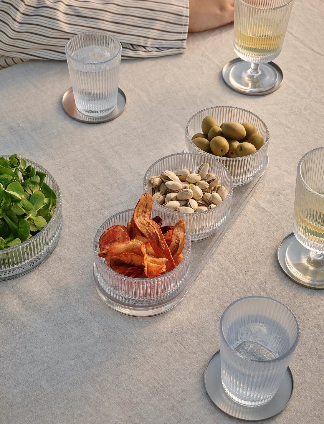סט תחתיות נירוסטה לכוס של Arne Jacobsen