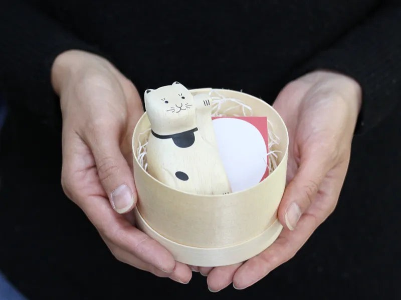 Lucky Cat | Maneki neko + wooden box set