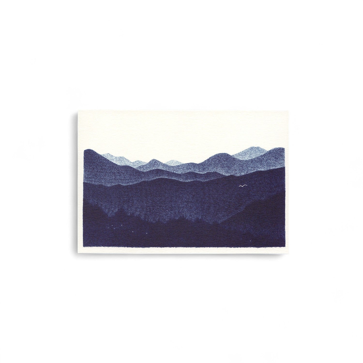 Postcard | White indigo forest