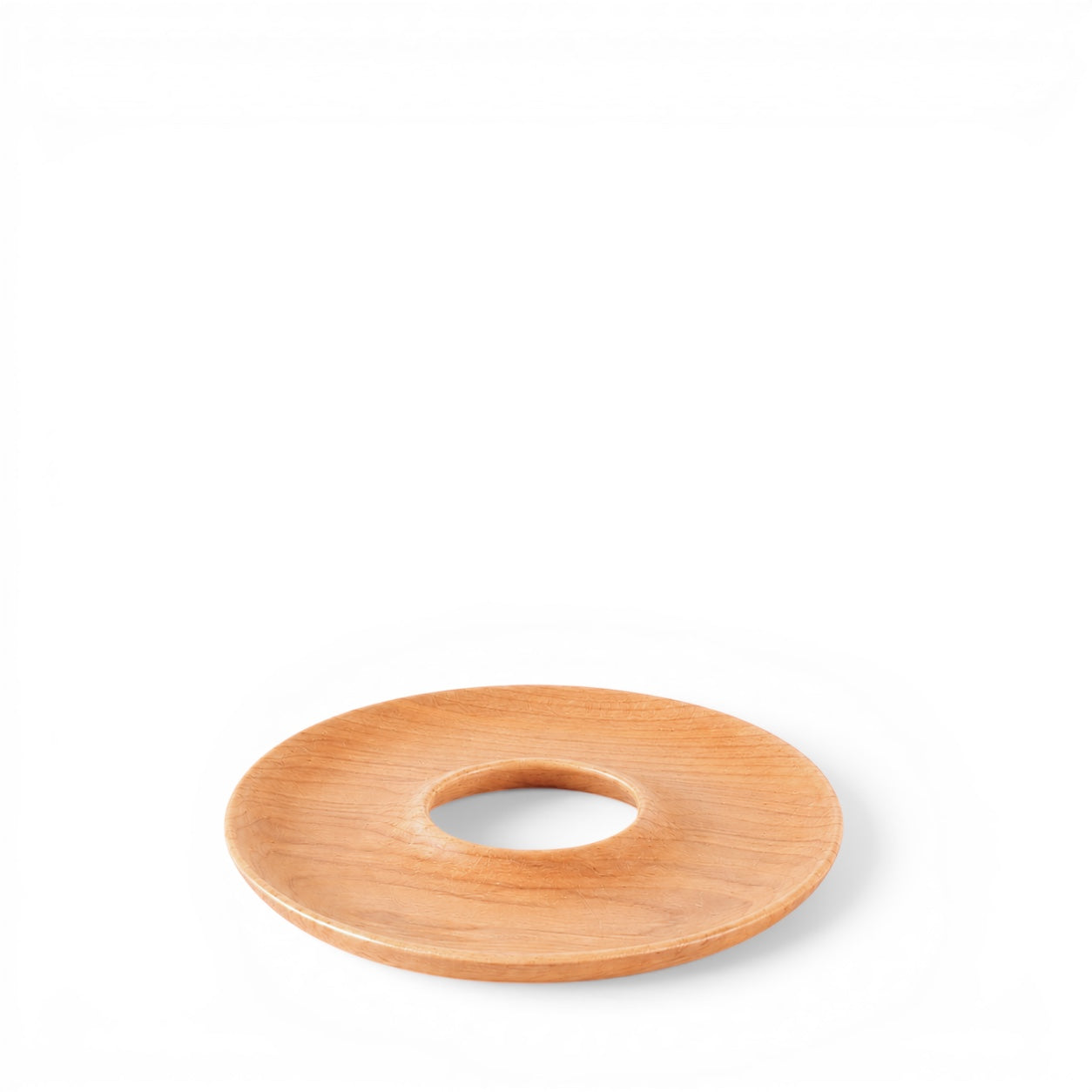 hibino bagel-shaped trivet made of natural cherry wood for hot pots and kettles