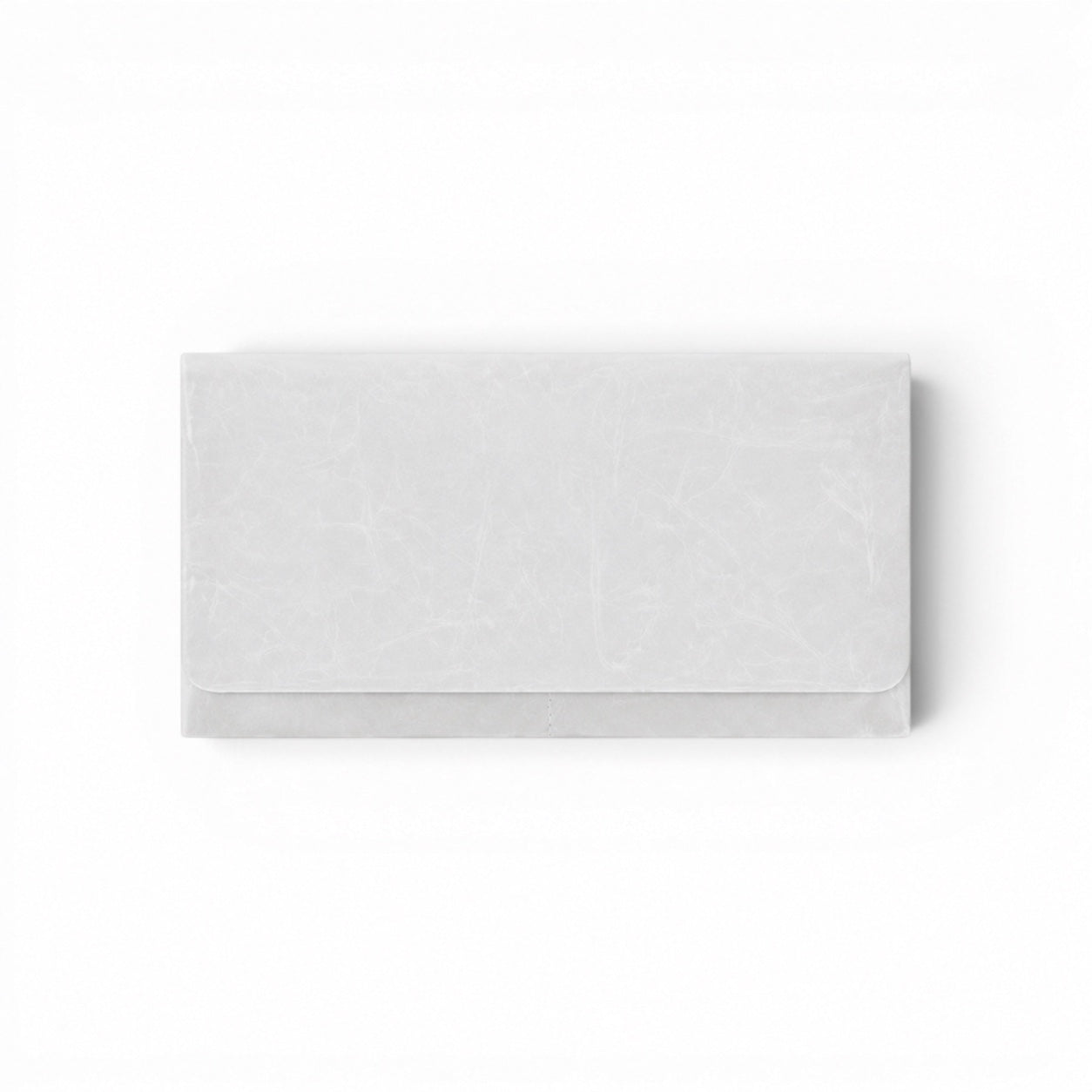 hibino SIWA grey minimalist wallet made from durable Hard Naoron paper with a clean, textured finish.