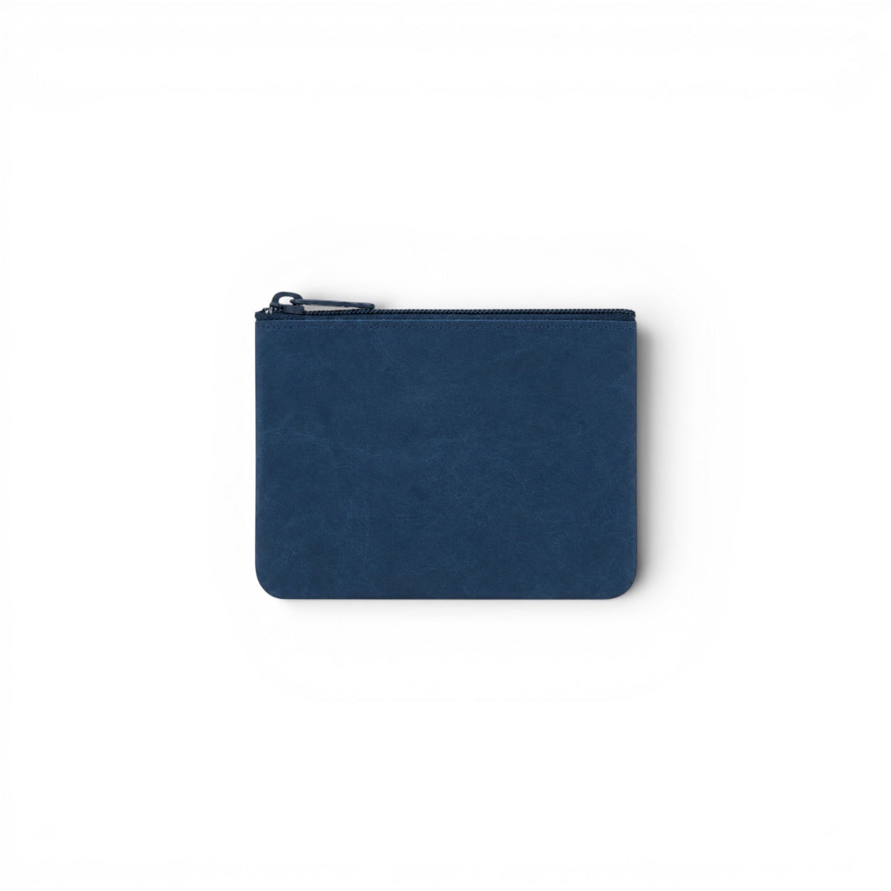 hibino SIWA mini wallet in indigo blue made from durable water-resistant Soft Naoron paper material with zipper