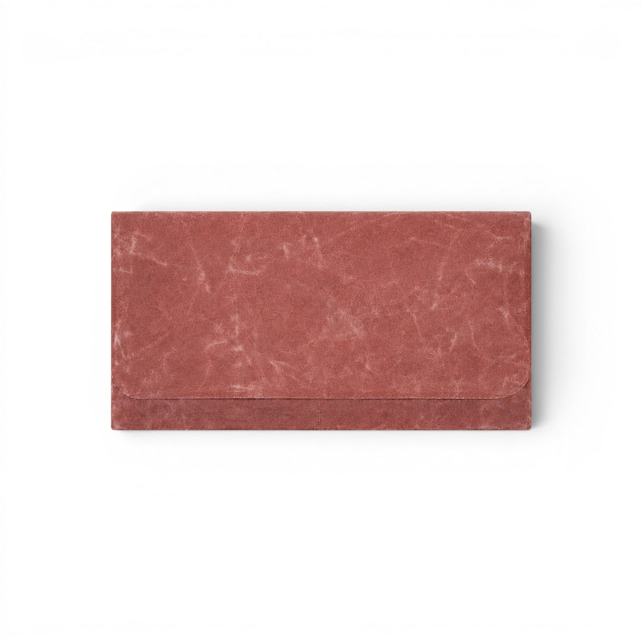 hibino SIWA minimalist wallet in terracotta Hard Naoron paper with a clean, durable, and lightweight design.