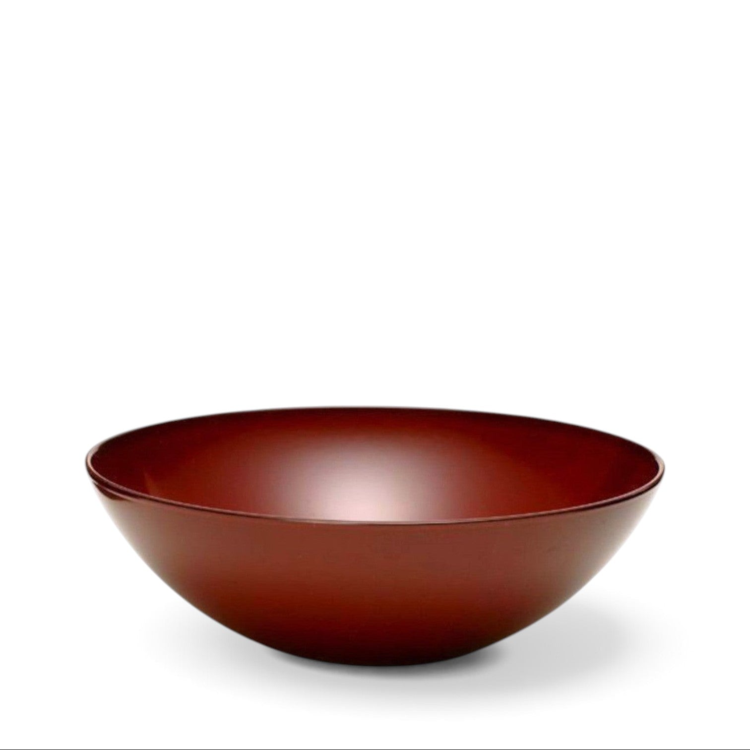 hibino vermilion red Urushi lacquer bowl with a smooth, glossy finish and minimalist Japanese design