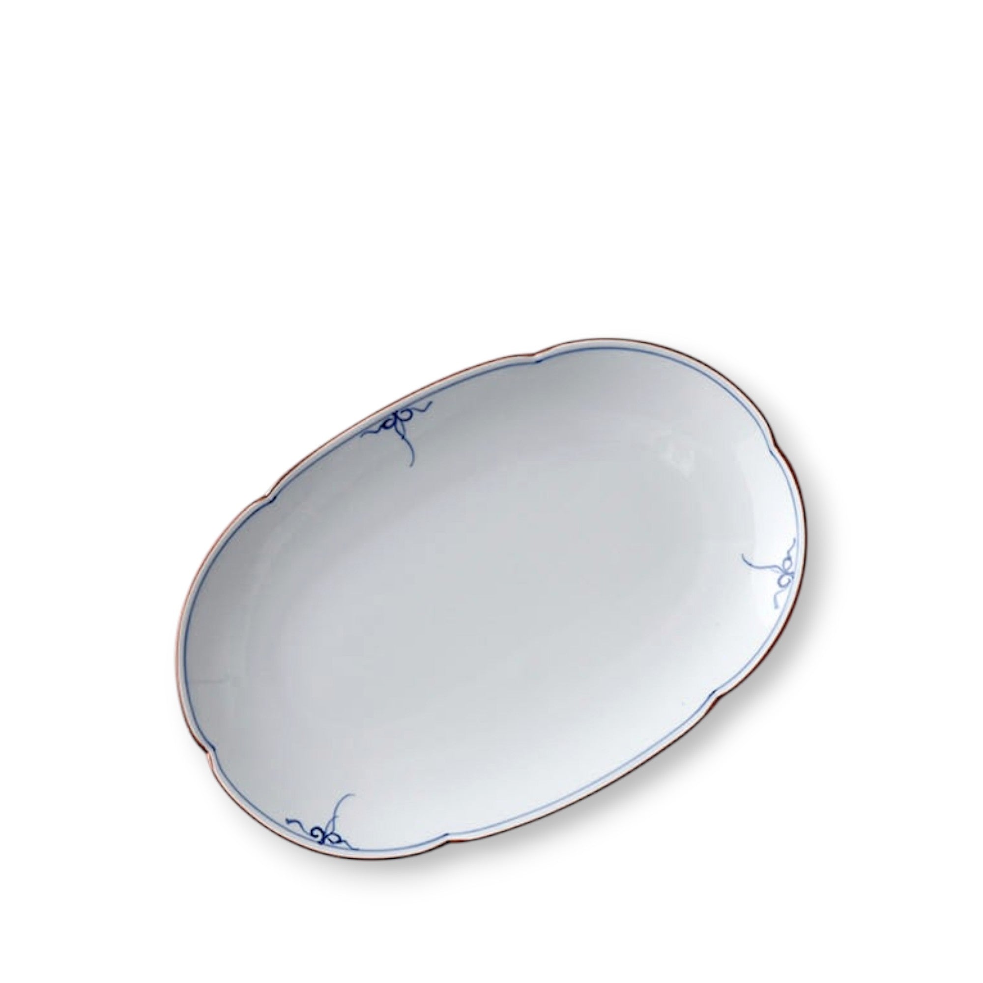 Blue Yoraku Oval Plate