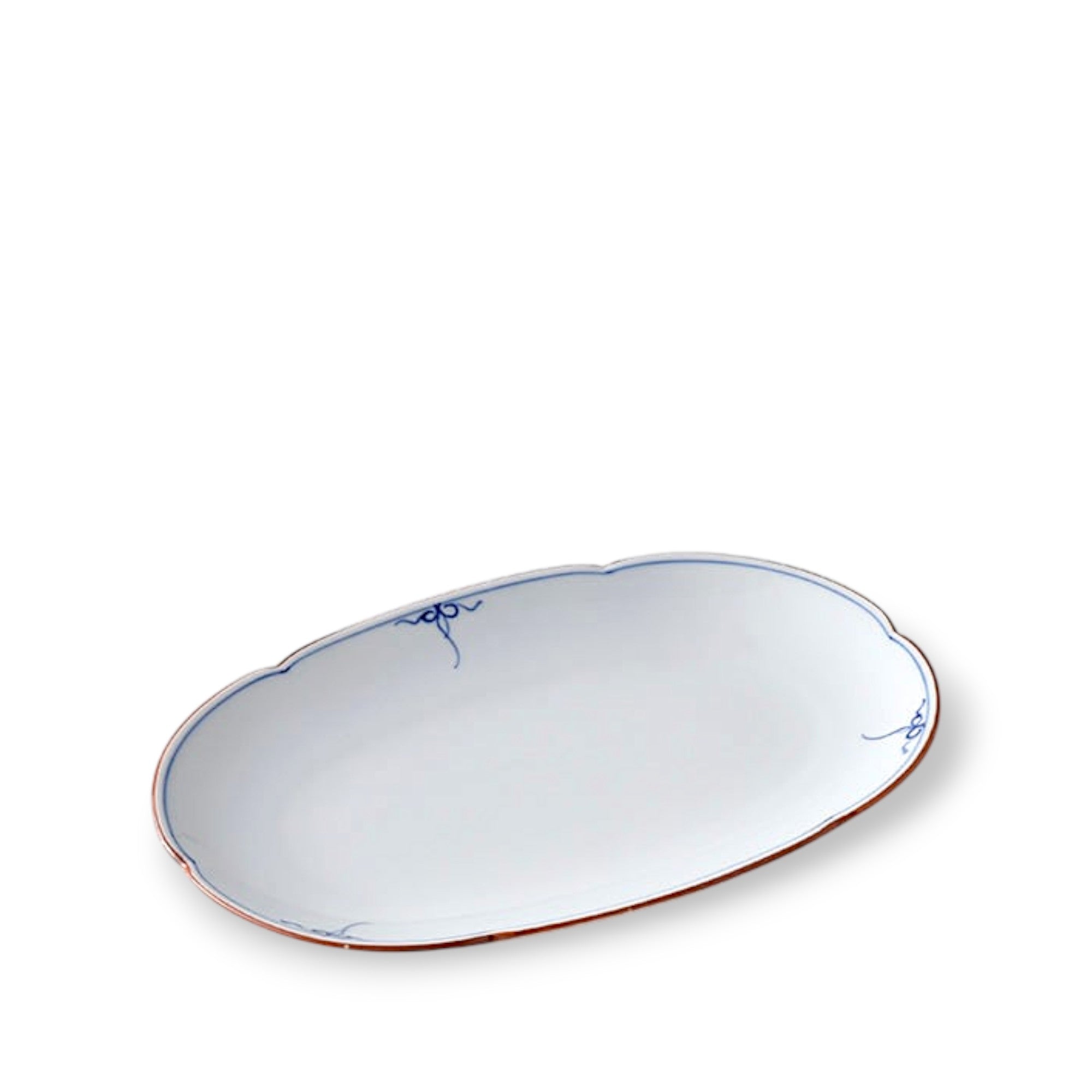 Blue Yoraku Oval Plate