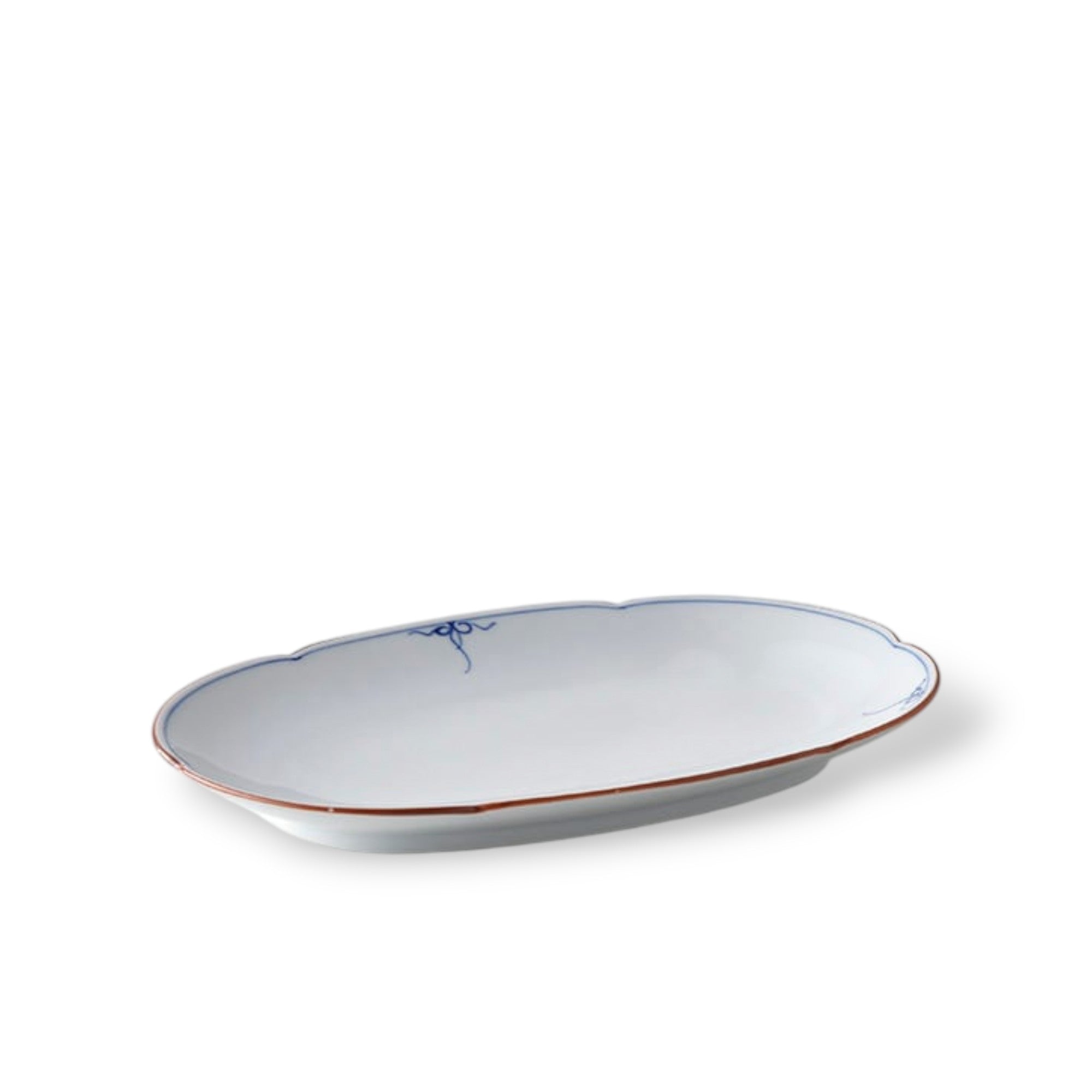 Blue Yoraku Oval Plate