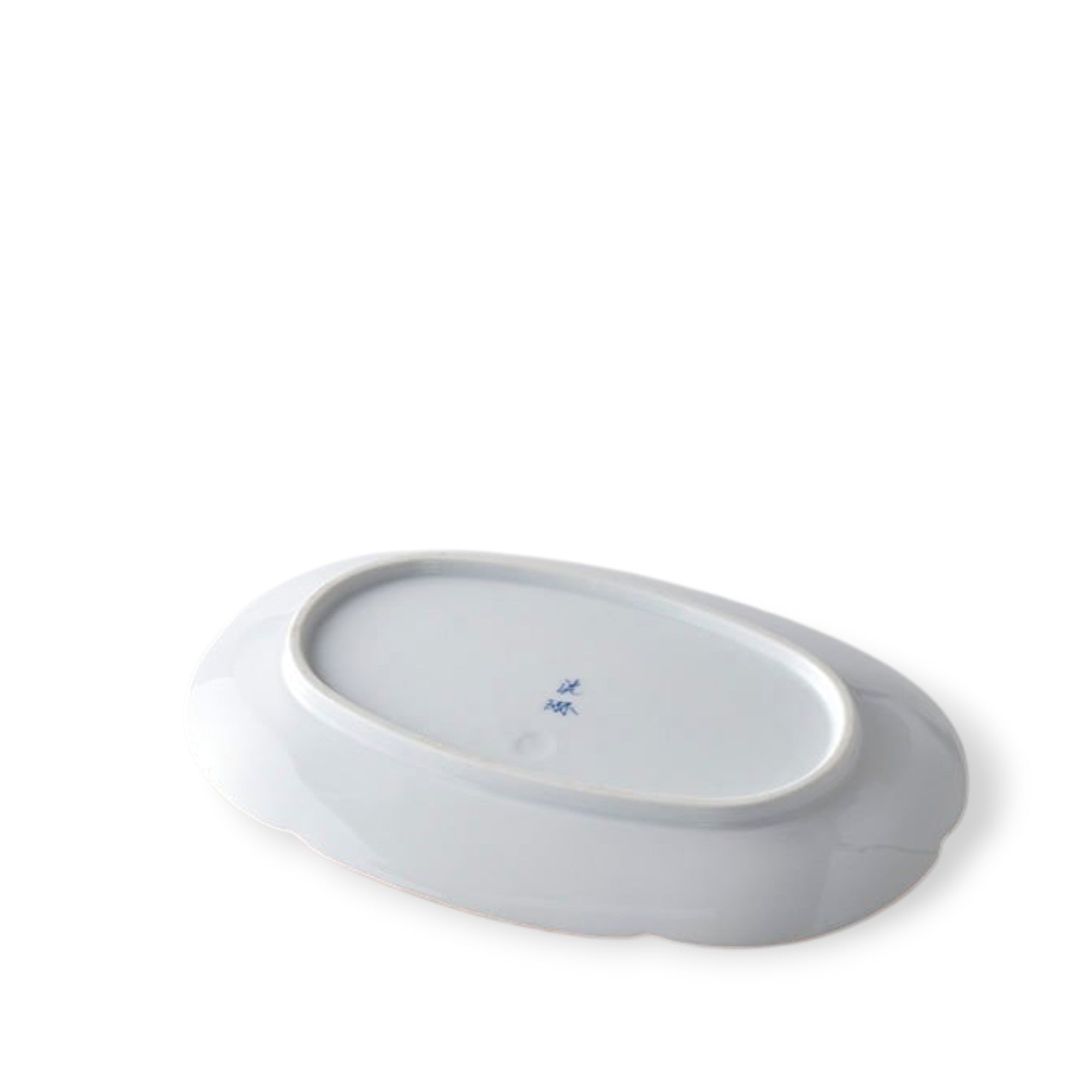 Blue Yoraku Oval Plate