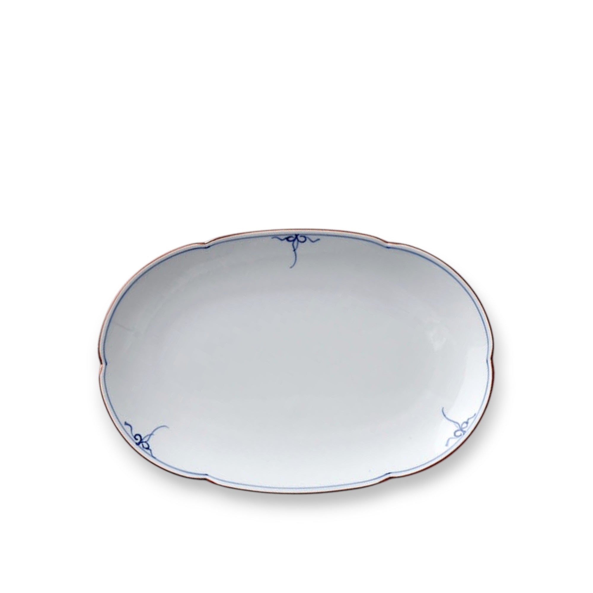 Blue Yoraku Oval Plate